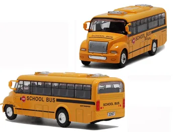32 ölçek alaşım geri Okul otobüsü modeli, Model arabalar oyuncak otobüsü,Çocuk hediye çekin yüksek simülasyon Okul otobüsü 1: