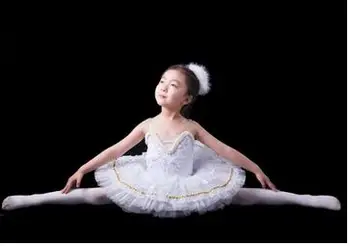 Profesyonel Pancake Tutu Çocuk Beyaz balerin Kız Bale Elbise Çocuklar için Elbiseler Balerin Kostümü