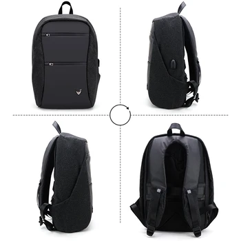 Yeni Erkek Sırt çantası 15 inç Laptop İçin Sırt çantası Büyük Kapasiteli Okul Çantası Anti-Şarj Rahat Tarzı Çanta USB Hırsızı Sırt çantası