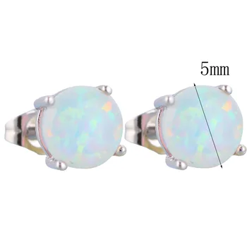 Mini tarzı Toptan Perakende mor Ateş Opal Gümüş Küpe Moda Takı Opal Takı OE120A Damgalı