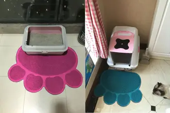 Pençe Baskı Köpek Kedi Kumu Mat Köpek Kitty Tabak Kase Tepsi Kaplaması Kolay Düzenli Uyku Yastığı Cama 3 Renk Temizlik Beslenme