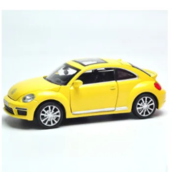 Çift At 1:32 ücretsiz kargo Volkswagen Beetle Alaşımlı Döküm Otomobil Modeli Geri Oyuncak Araba model Araba Elektronik Çocuklara Oyuncak Hediye Çek
