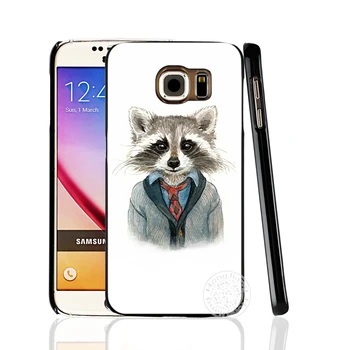 Samsung Galaxy S7 edge için HAMEİNUO moda Rakun kırmızı panda fox cep telefonu kılıfı ARTI Ücretini S6'yı S5 S4 S3 MİNİ