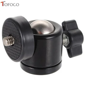 TOFOCO Siyah Renk 360 Derece Mini Tripod Top Kafa 1/4