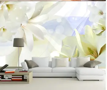 Oda Magnolia için 3d duvar kağıdı çiçek boyama duvar kağıdı 3d üç boyutlu duvar kağıdı dekoratif