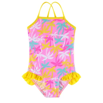 Kalp Mayo Tek Parça Yüzmek İki Parça Mayo Giyim Gençler Badi set ile 2017 Yeni Bebek Kız Şirin Ağaç Swimdress