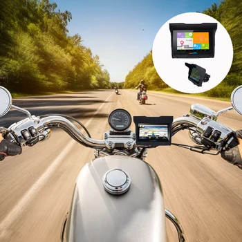 2017 Yeni Fodsports Android 5.0 İnç GPS WİFİ 512 RAM 8 GB Flash MTK8127 su Geçirmez İPX5 Motosiklet&Araç GPS Navigator