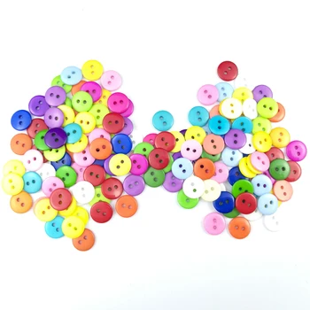 Zanaat Toplu Düğmeleri İçin 300Pcs/Lot Toptan 11 Şeker Renk Moda Reçine Düğmesi Dikiş aksesuarları DİY Kapakları Giysiler