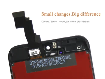 EN kaliteli 10 adet iPhone 5S için 100 %4.7 inç LCD Ekran Resmi değiştirme+Kamera Tutucu LCD OEM