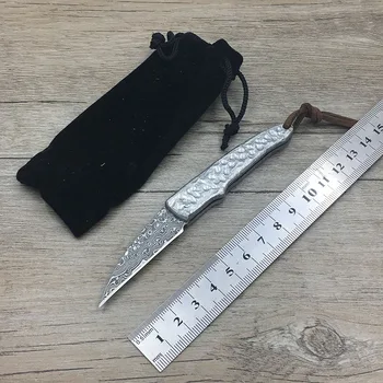 Bilgisayar ile bıçak katlanır Cep Katlama Bıçak kamp Şam çelik cep bıçak yardımcı Kolu oyma bıçağı