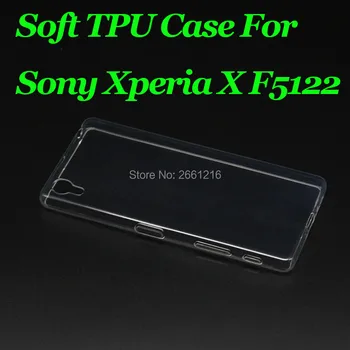 Sony Ericsson X F5121 F5122 5.0 İçin Sony X Ultra Yumuşak TPU Silikon Jel Şeffaf Durumda Geri Konut Kapak için