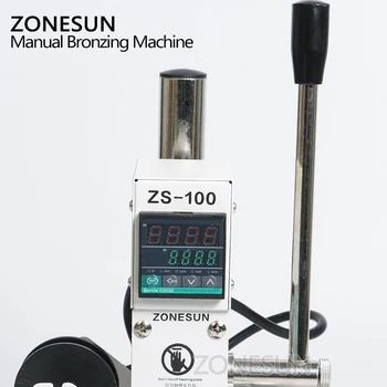 Damgalama Makinesi, Folyo Ölçü Hattı Harflerle ZONESUN ZS-100 Yeni Kabartma El Deri Kağıt Ahşap Makine Sıcak