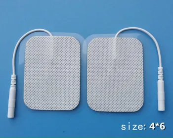 4*kuyruk Tel 2.0 mm delik ile 6 cm Kendinden yapışkanlı non-dokuma kumaş ONLARCA pedleri elektrot vücut masajı 20pcs/lot