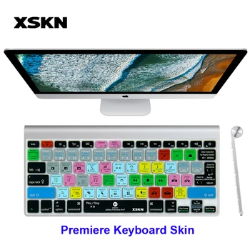 Apple Kablosuz Klavye Adobe Premiere Pro CC için XSKN Silikon PR Kısayol Tuşu Klavye Cilt Kapak /Bluetooth Magic Klavye