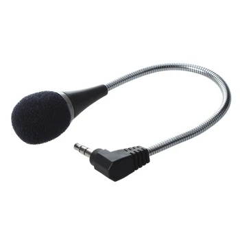 PC için SODİAL(R) Mini 3.5 mm Esnek Mikrofon/Laptop/Skype