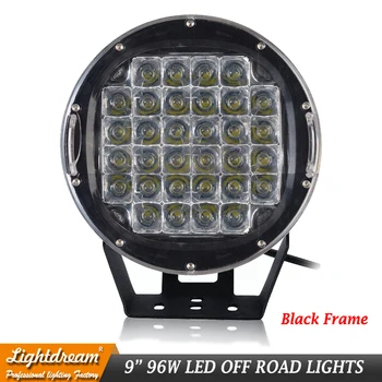 Lightdream 12 V 9 inç Yuvarlak çalışma lambası Araba Kamyon SUV ATV UTV Wrangler 4x4 Ön farlar için x1 kullanılan Led yol ışıkları led kapalı