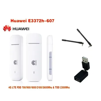 ( Artı anten &360 derece dönüş )Tüm Grubun kilidini HUAWEİ E3372 E3372h-607 150 Mbps 4G LTE USB Modem Çift Bağlantı Desteği