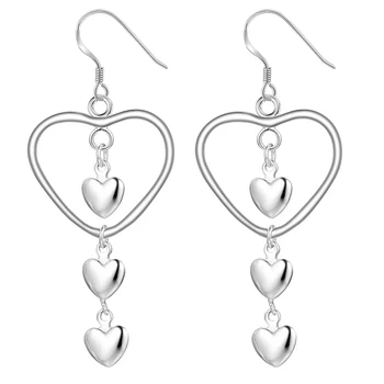 Aşk kalp kadın Toptan Gümüş küpe /OJHRYFMJ LPFİQMXQ için yüksek kaliteli Gümüş Küpe hediye