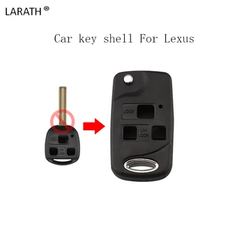 LARATH 3Buttons Es Lexus Rx Lx Gs 3 Düğme Shell Case Fob Uzaktan Araba Anahtarı Çevir Kesilmemiş Boş Araba Anahtarı Kabuk çanta Değiştirilmiş