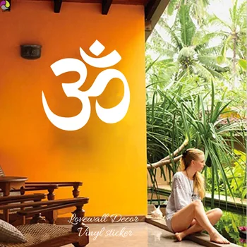 Yoga Yazı Duvar Sticker Oturma Odası, Yatak Odası, Hindistan Om AUM Hamsa Fitness arabuluculuk Duvar Çıkartması Vinil Ev Dekorasyon Duvar Sanatı