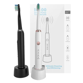 4 fırça kafaları Ultrasonik Elektrik ile Sarmocare lazer ışık kullanır Kablosuz Şarj edilebilir Diş Fırçası su Geçirmez IPX7 diş fırçası