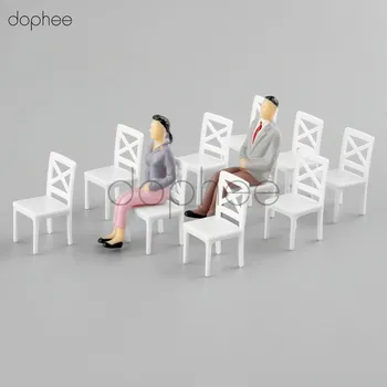 Bina modelsandbox malzemesi 1 dophee 10 adet Beyaz sandalye modeli:25 iç dekorasyon süsler