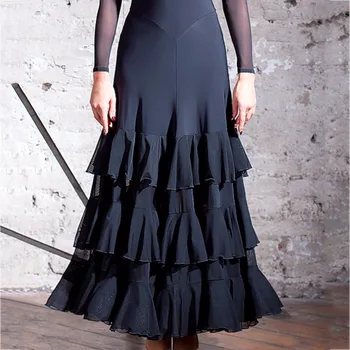 Bayanlar Siyah Renk Sırt Dekolteli Tasarım Etekler İçin Popüler Latin Dans Elbise Seksi Kadınlar Giyer Kadın B015 Modern Balo Elbise