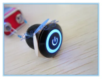 16mm metal düğme., siyah shell,ÖZELLİKLE, LED,bilgisayar güç ve yeniden başlatma düğmesi,anlık fonksiyonu