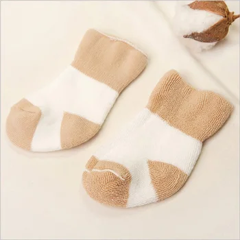 Bebek çorap bebek çorap kış pamuk bebek kız çocuk Anti-0-2 yıl yürümek Kayma çorap kısa çorap 5 çift/çok yenidoğan