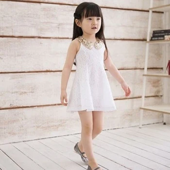 Yaz Çocuk Giyim Şekli Dantel Elbise Kız Parti Vestido Vetement Kız Çocuk Prenses Elbise Bebek Kız Giyim TZ53