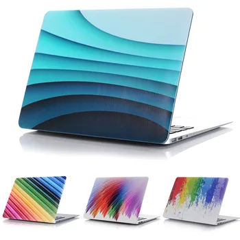 Yağlı Boya, Gökkuşağı Stil 12 inç MacBook Air 11, 13 inç Pro 13 15 inç Pro Retina 13 15 inç için Hard Case Shell Koruyucu