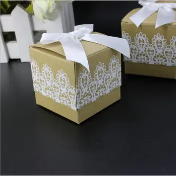 Kraft Bebek duş İyilik Kutusu Şeker Kutusu Düğün İyilik Hediye Kutuları dekorasyon çikolata kutusu, bebek vaftiz iyilik hediye malzemeleri