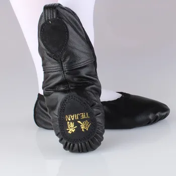 Balerin Terlik Kadınlar İçin yumuşak Dans Bale Ayakkabıları Rahat Nefes Spor Konu: deri Uygulama 4027 Ayakkabı