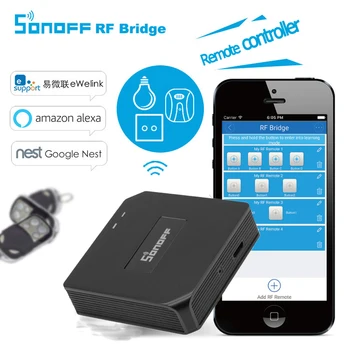 Yeni Sonoff RF Köprüsü WiFi 433 MHz Yedek Anahtarı Domotica Akıllı Wi-Fi RF Uzaktan Kumanda Ev Otomasyon Evrensel