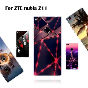 ZTE nubia Z11 Hayvan Çiçek Baskı Desen kılıfı Sevimli İçin ZTE nubia Z11 5.5 inç Silikon ince PDA Case Arka Telefon Kapağı