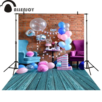 Allenjoy fotoğraf arka plan bir yaşındaki bebek balonu fotoğraf stüdyosu sahne photobooth doğum günü kutlamak