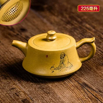 300ml Çin Zisha Çay Kap ücretsiz Kargo Yixing mor kil Demlik Yüksek Taş kepçe pot çaydanlık Yazar: Zhou ting 201ml-