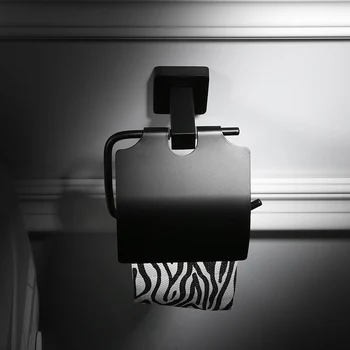 Yüksek Kaliteli Siyah Paslanmaz Çelik Banyo Aksesuarları Havlu Raf Havlu Bar Kağıt Tutucu Diş Fırçası Tutucu Banyo Kıyafeti