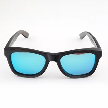BOBO KUŞ Moda Erkek Kadın Mavi Ahşap güneş Gözlüğü Polarize Lens İle Tasarım Vintage Gözlük Marka Ahşap Kutusunda Abanoz