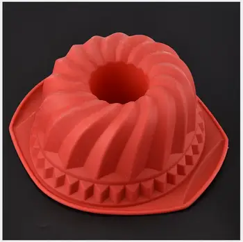1 ADET ücretsiz kargo 9 inç silikon spiral pot pasta kalıp 3D ekmek pasta tabağı büyük pişirme pan kek araçları DİY