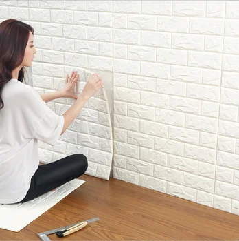 PVC oturma odası duvar tuğla desen duvar kağıdı stickie yurt yatak odası retro tuğla desenli duvar kağıdı adhesive392-F 3D