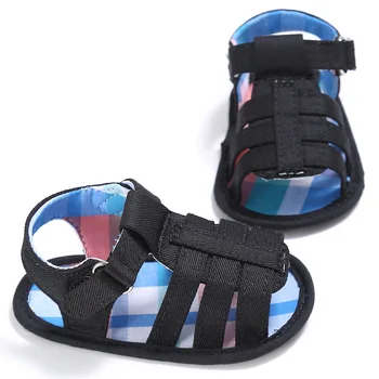 E&Bainel Yeni Doğan Bebek Çocuk Ayakkabı Yaz Moda Beyaz Siyah Renk Beşik Ayakkabı İlk Yumuşak Lastik Tabanlı Kaymaz Ayakkabı Walkers