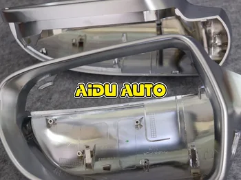 Audi A3 B9 A4 S4 A5 S5 Yan İçin 1 çift Destek mat krom Gümüş ayna kılıfı dikiz aynası kapak shell Yardım