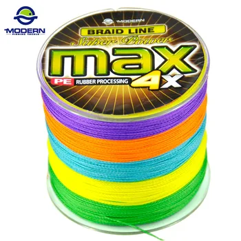 300M MODERN BALIKÇILIK Markası MAX serisi çok renkli 10M 1 Renk mulifilament PE Hat 4 İpliklerini Balıkçılık Tel örgülü Örgülü