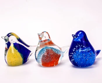 Cam kuş evde kristal cam süsler kuş yaratıcı hediye hayvan zanaat süs kağıt kasabası el sanat