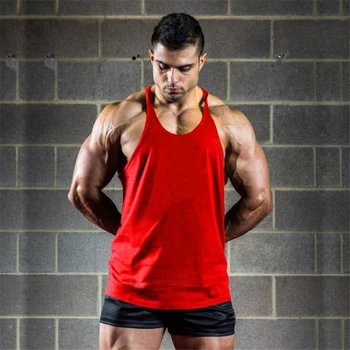 Kolsuz Gömlek Spor Erkek Vücut Geliştirme Marka Erkek Tank Top Pamuk Katı Giyim Canotta Yelek Boş Stringer Spor Salonları Atlet