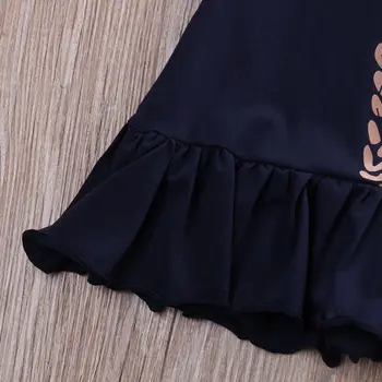 Yaz Bebek Çocuk Kız Kısa Kollu Elbise Rahat Fırfır Kızlar Ülke Nelson Desenli Elbiseler Örgü Dresss