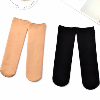 Peluş Sıcak Kalın Ayak Bileği Çorap Kış Kadın Kablosu Kısa Elastik Seksi Örgü