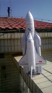 1 fırtına Kar Uzay mekiği Enerji Sayısı Taşıyıcı Roket Bulmaca el Yapımı Kağıt Model Roket:96 Ölçekli Yüksek 45cm DİY Kağıt Sanatı