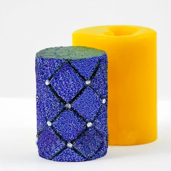 Sabun mum için 3D sabun kalıp silikon kalıplar Silindirik rhombus kalıp kalıp yeniden handemade diy kalıp aroma taş kalıpları